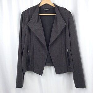 Banana Republic Soft Moto Open Front Blazer Jacket Women's Size Large Gray
